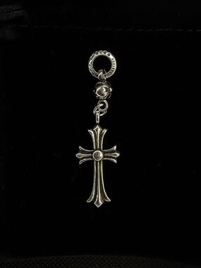 Chrome Hearts Mini Floral Classic Cross With Ball Pendant